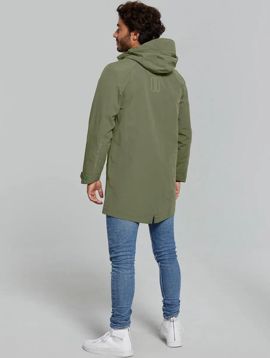 Basil Mosse Heren Regenjas - Olive Green - Maat S