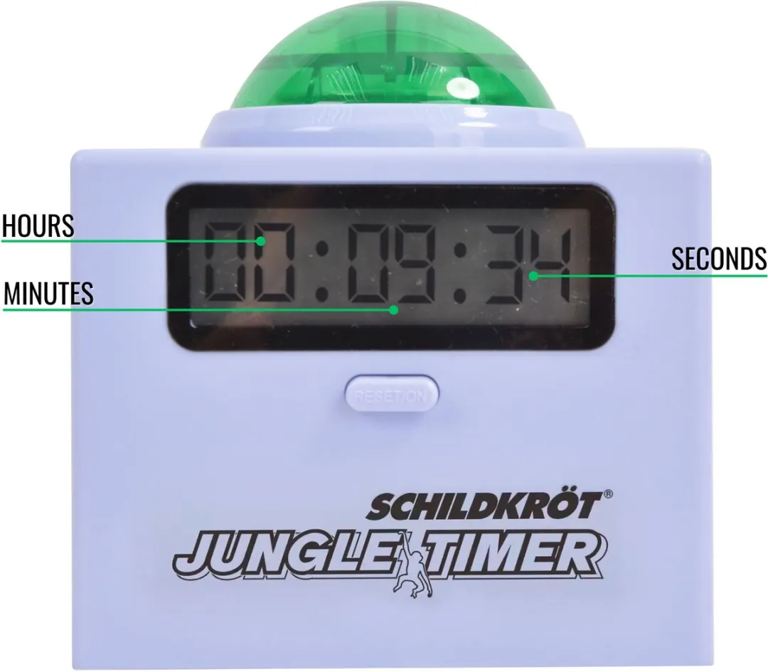 Schildkröt Jungle Buzz Timer 10x10cm - Wit/Groen