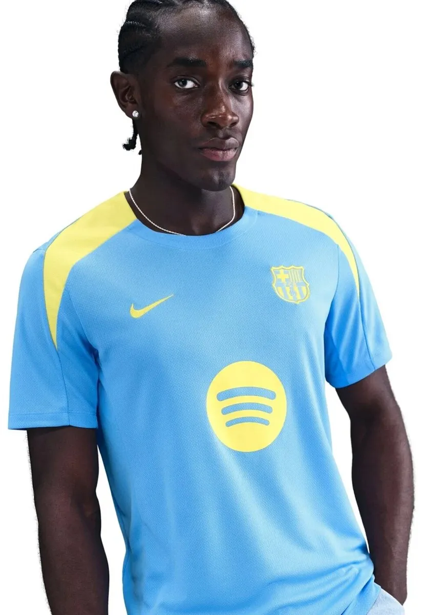 Nike FC Barcelona M NK DF Strk SS Top K SE FZ1350-413 - Trainingshirt - S - Blauw