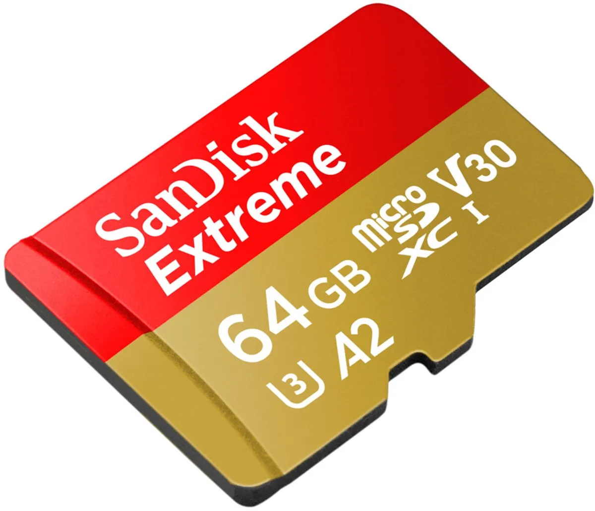 SanDisk Extreme MicroSDXC 64GB - Incl. SD-adapter
