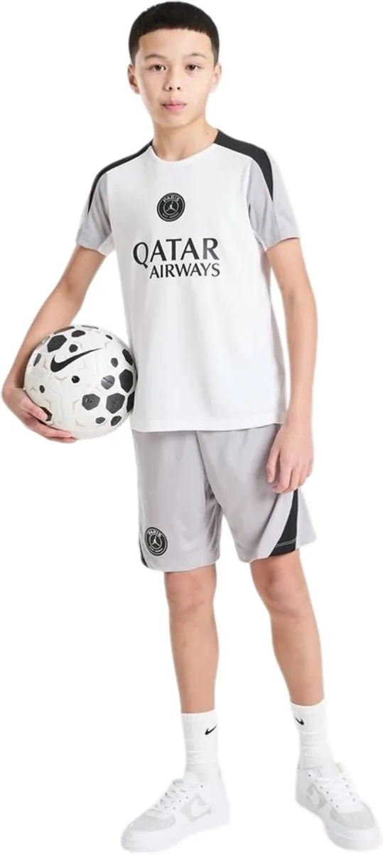 Nike PSG Strike Trainingsshirt 25/26 - Wit/Grijs/Zwart - Maat S (128-137) - Kids