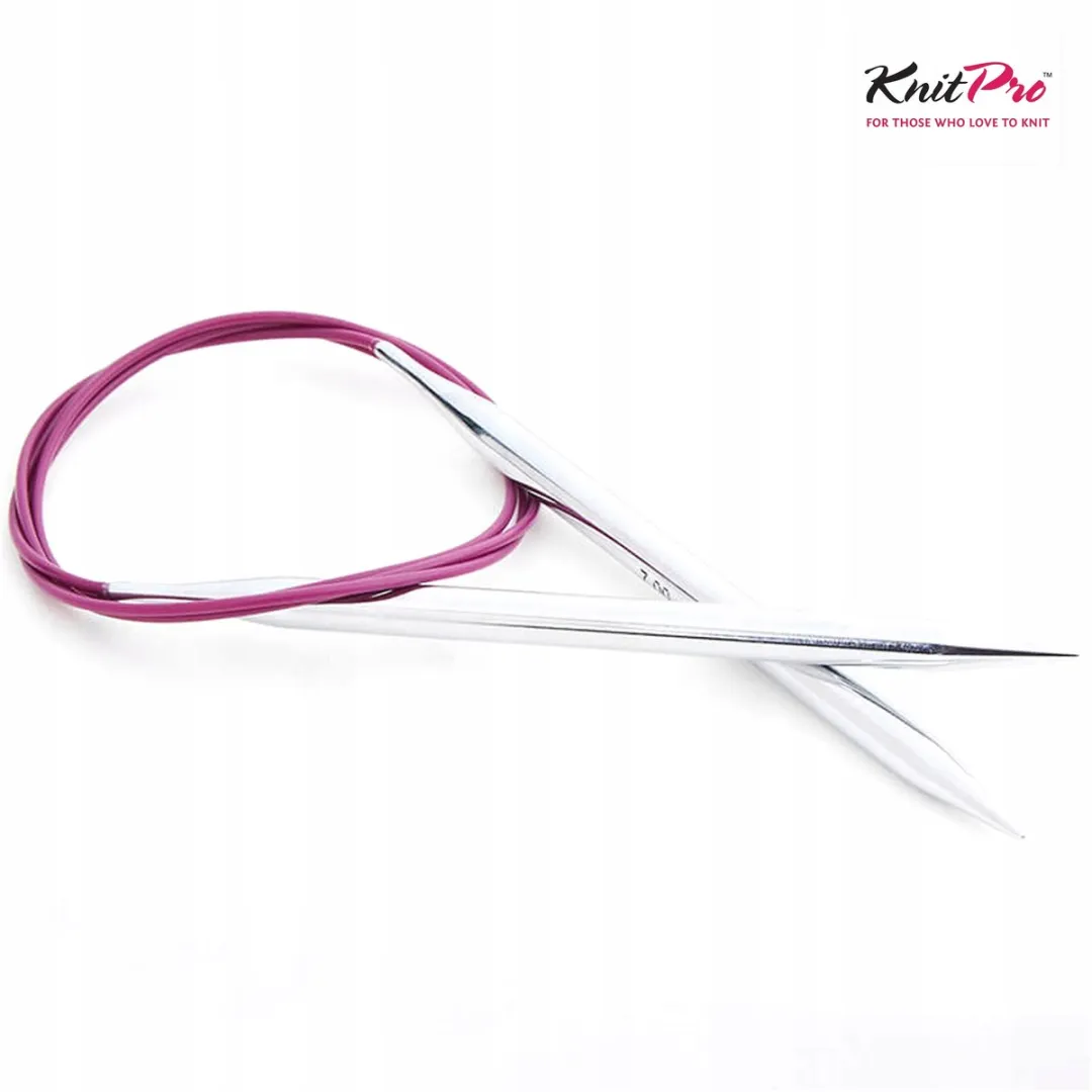 KnitPro Metalen Breinaalden Rond 40cm 12mm - Zilver