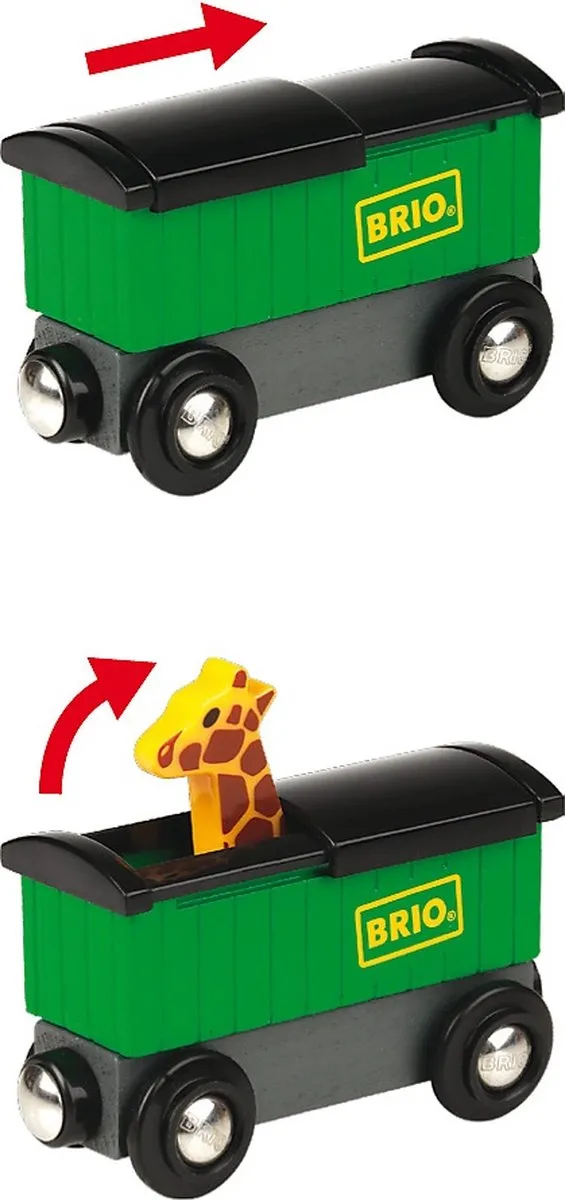 BRIO Trein Safari Dieren 33722 - 2 Stuks - Geel