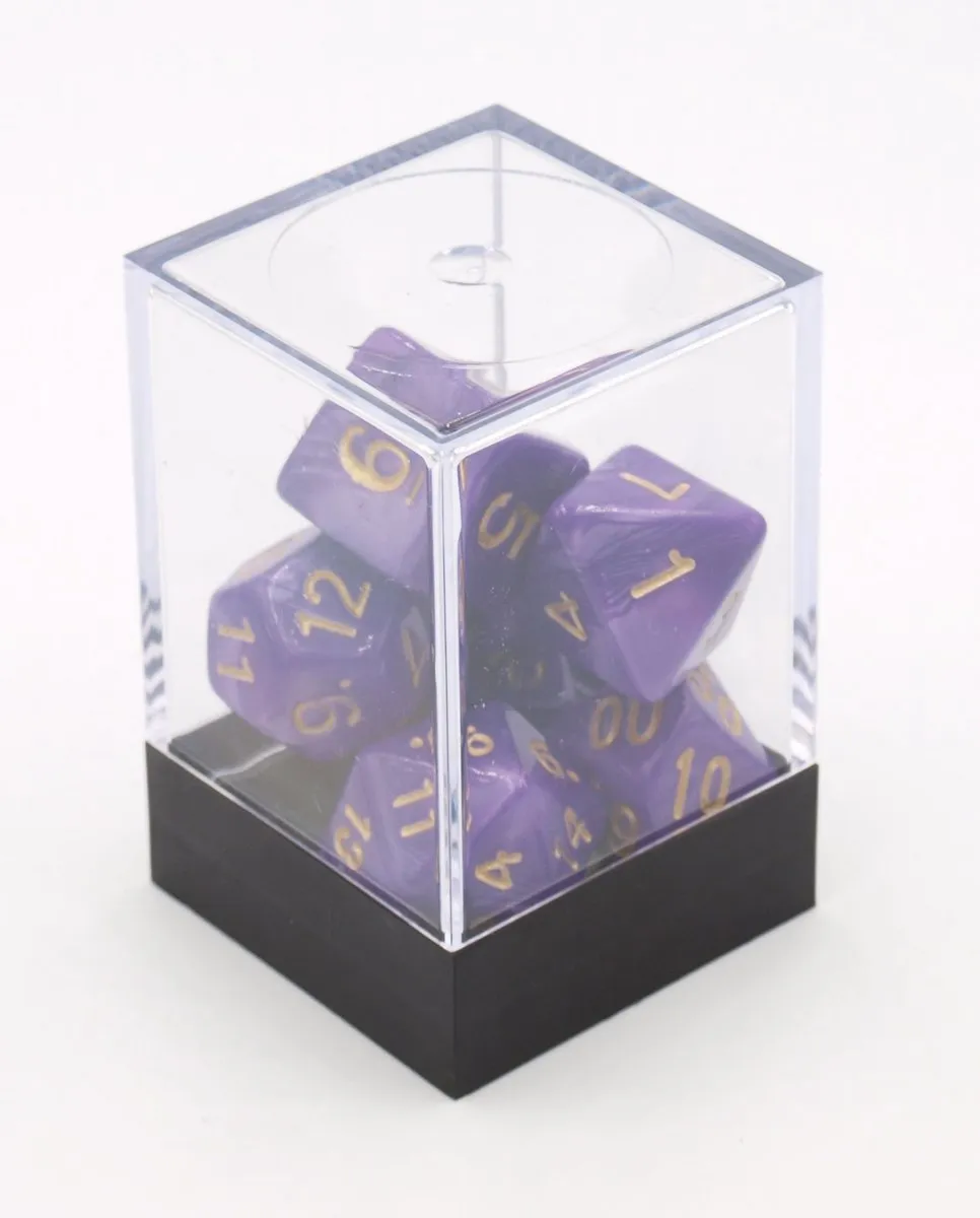 HOT Games Dobbelstenen Set 7 Stuks - Paars Parelmoer