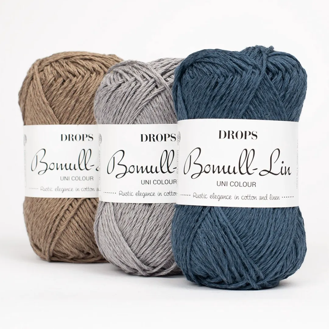 Drops Bomull-Lin Uni Colour Zand Katoen/Linnen Garen