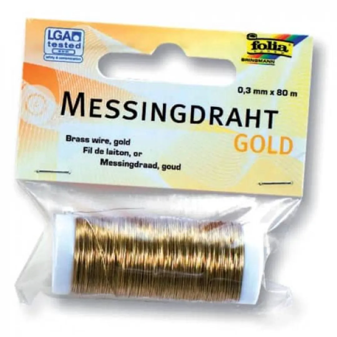 Folia Messingdraad 80m