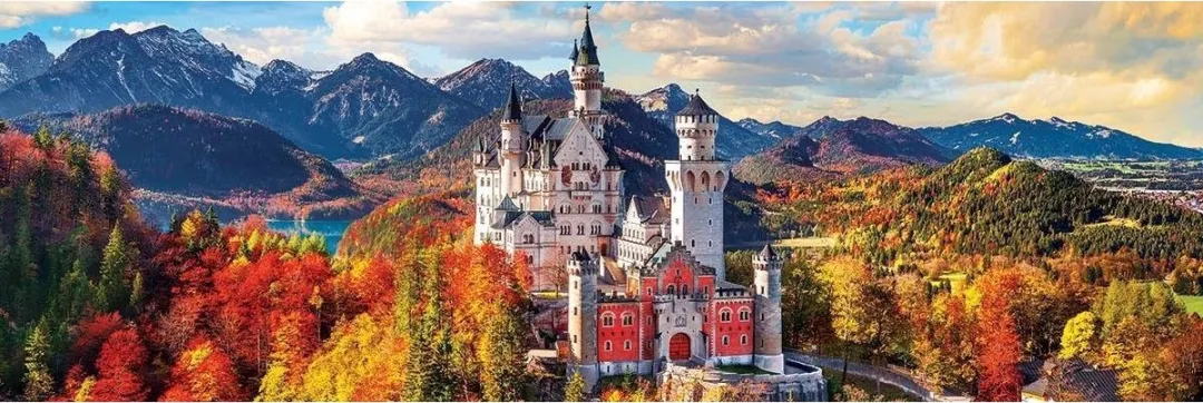 Eurographics Neuschwanstein Panorama Puzzel 1000 Stuks - Multi