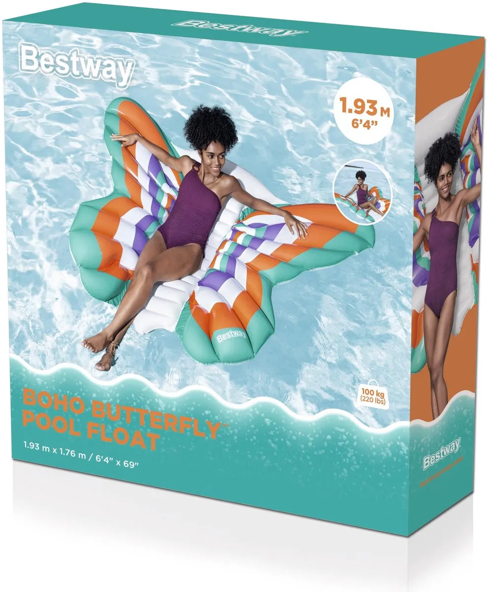 Bestway Boho Butterfly Luchtmatras 186cm - Multicolor