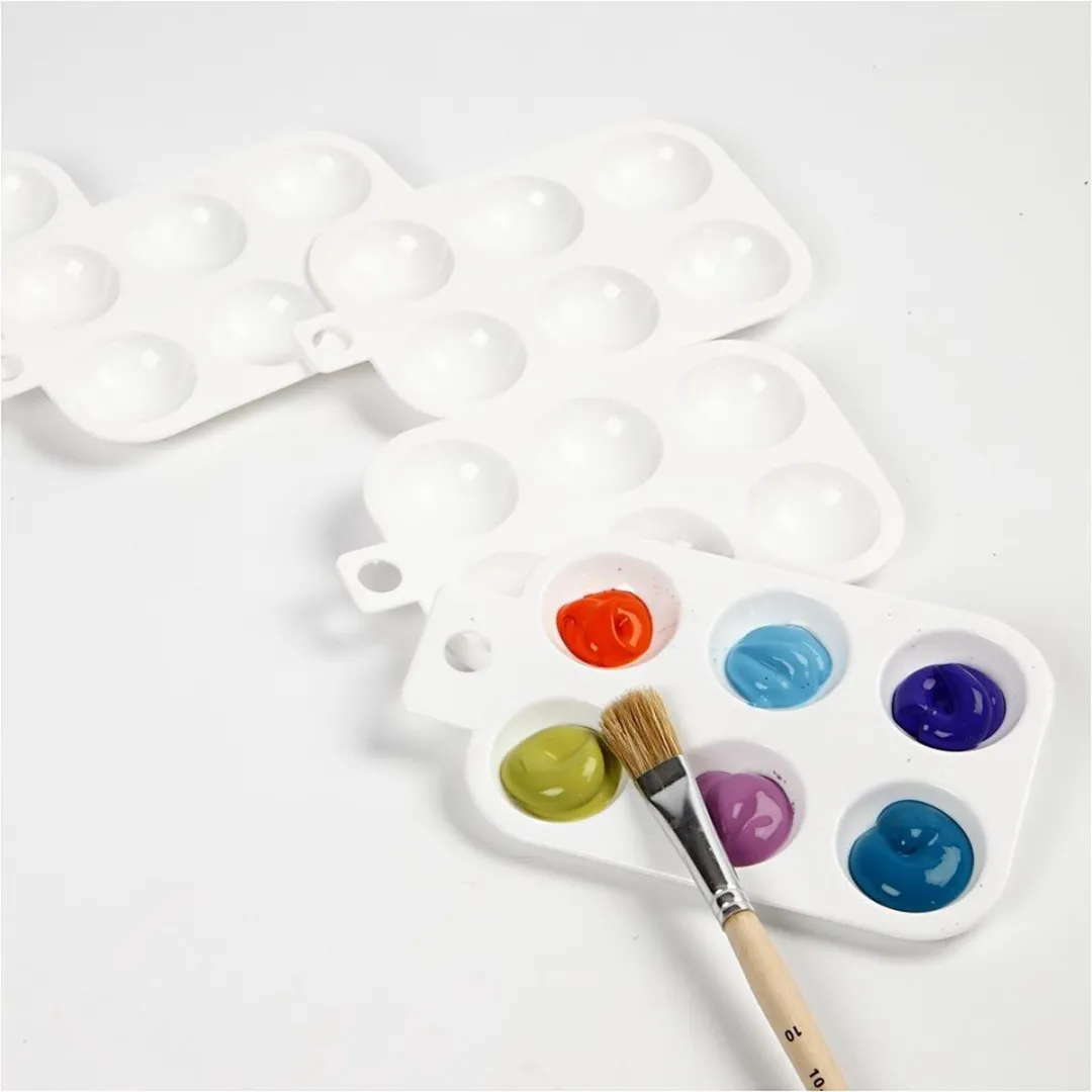 Creativ Company Kunststof Schilderpalet 12x8cm - 8 Stuks