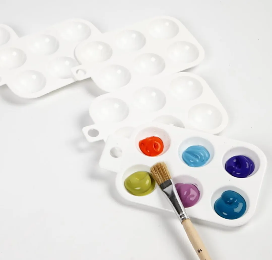 Creativ Company Kunststof Schilderpalet 12x8cm - 8 Stuks