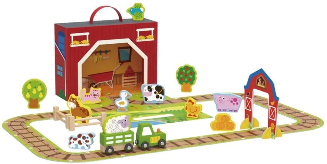 Tooky Toy Boerderijdieren Speelbox TJ459