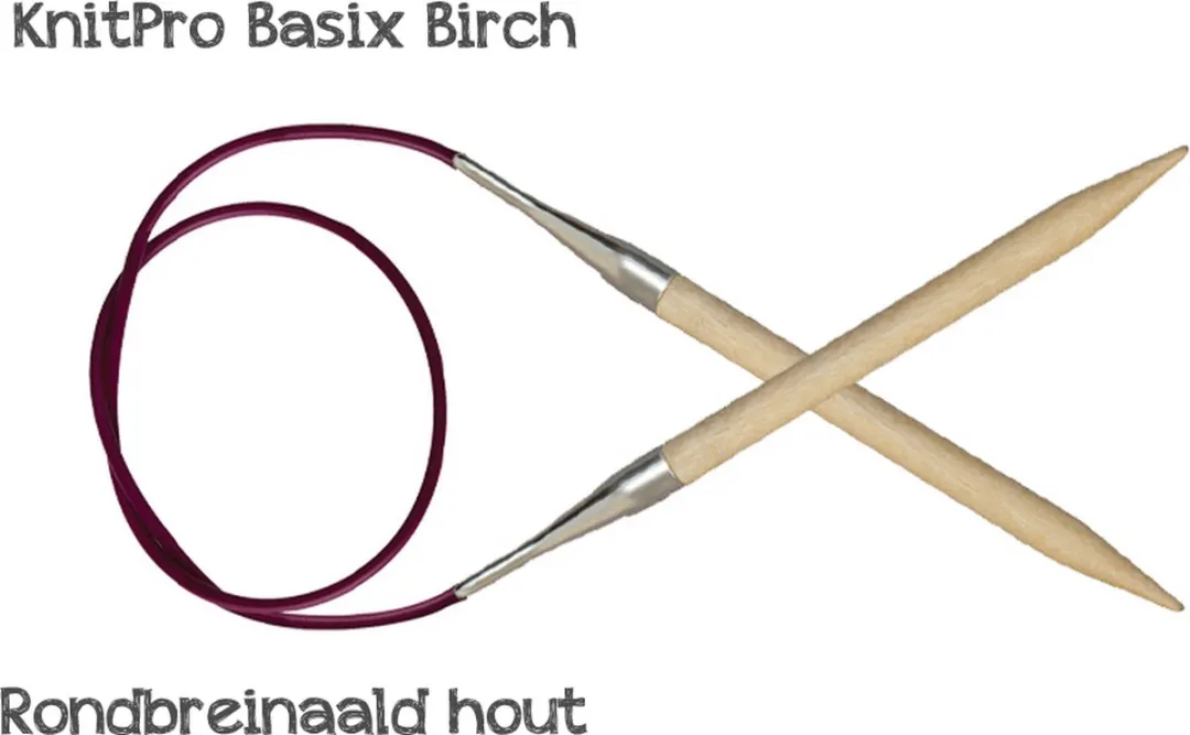 KnitPro Basix Beuken Rondelles 7,0 mm x 60 cm