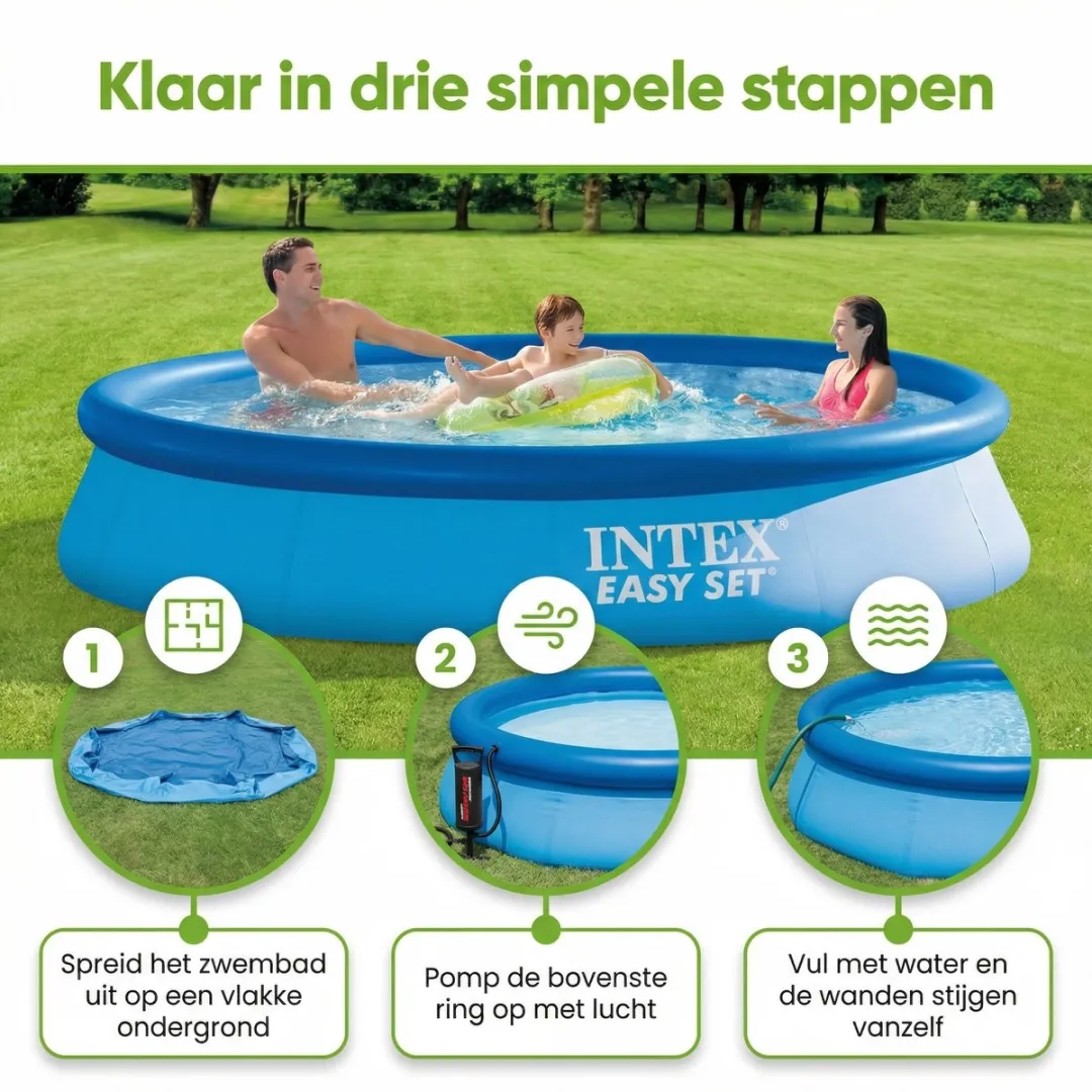 Intex Easy Set Zwembad 366x76cm Blauw - 5621L - 7-delig