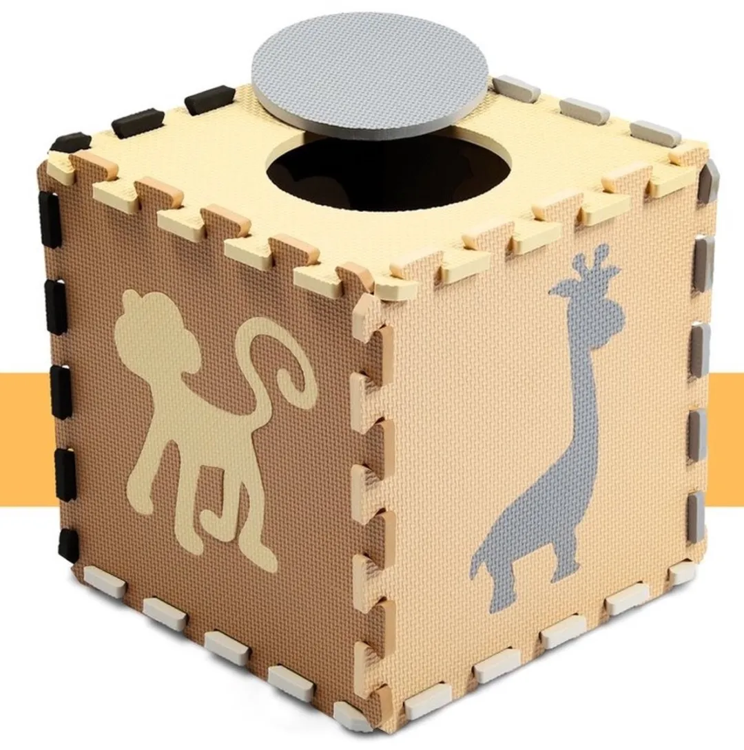 Eco Toys Schuimrubber Speelmat Baby - 16-delig - Beige