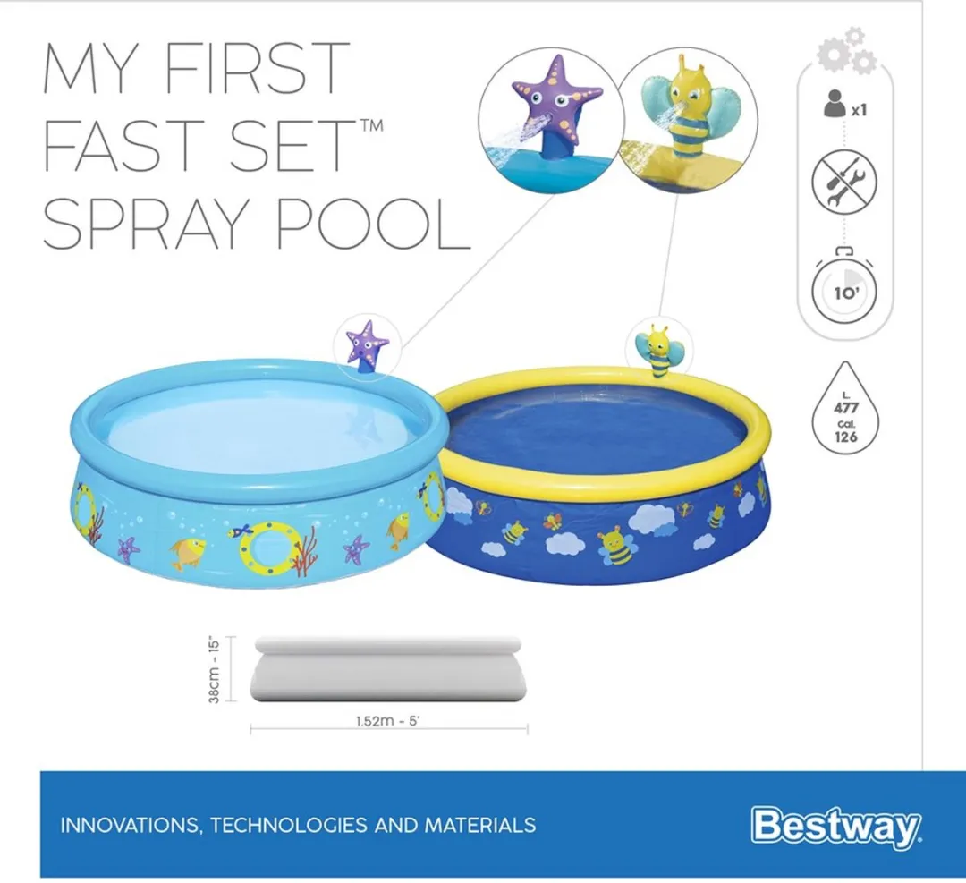 Bestway My First Kinderzwembad 152x38cm - Donkerblauw