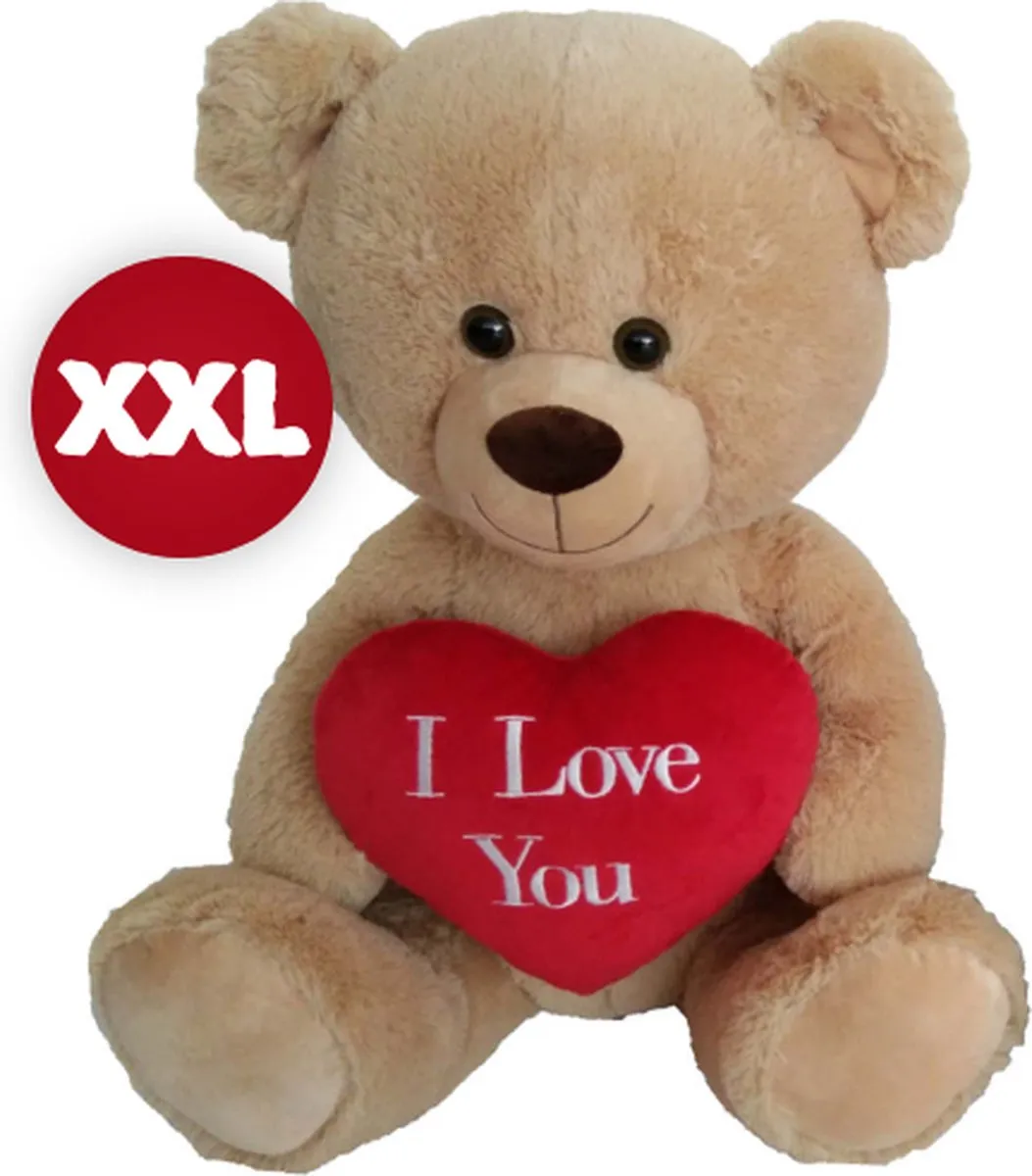 Topknuffels Teddybeer I Love You XXL 100cm