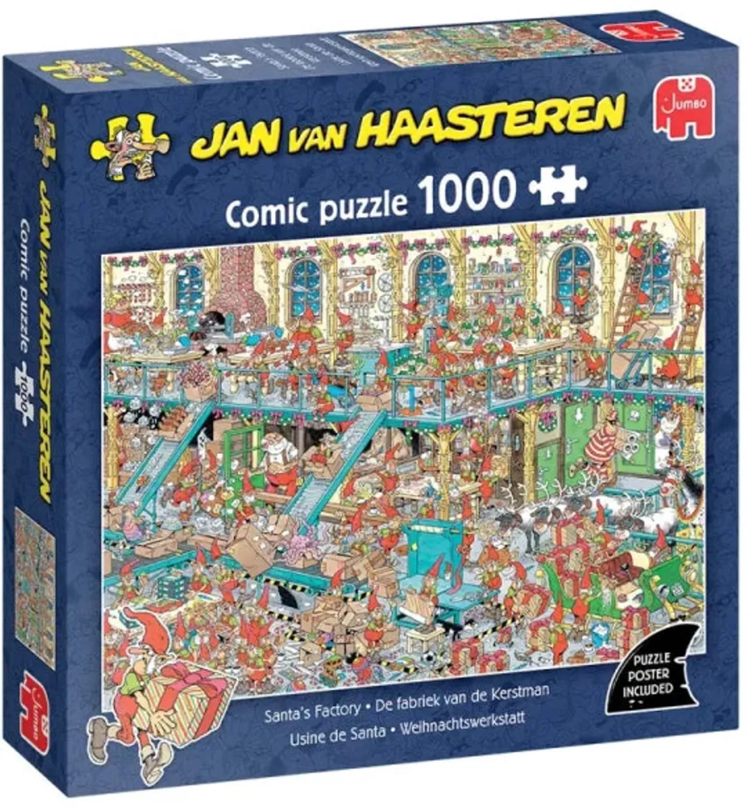 Jan van Haasteren Santa's Factory Kerstpuzzel 1000 Stuks