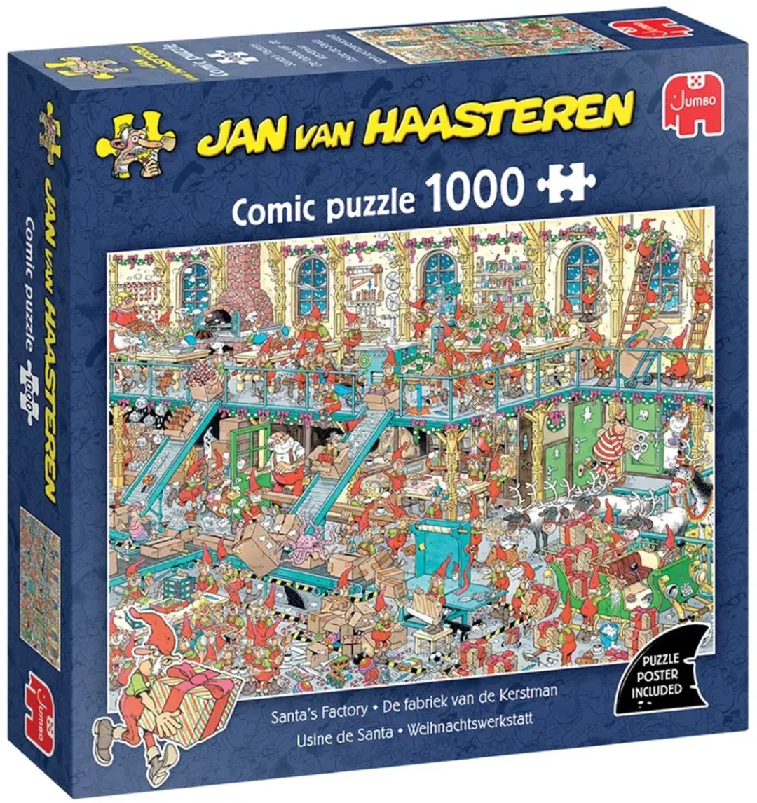 Jan van Haasteren Santa's Factory Kerstpuzzel 1000 Stuks