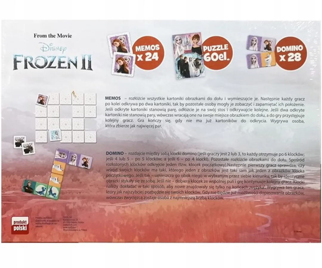 Trefl Disney Frozen Domino Memo Puzzelset - 112 Stuks