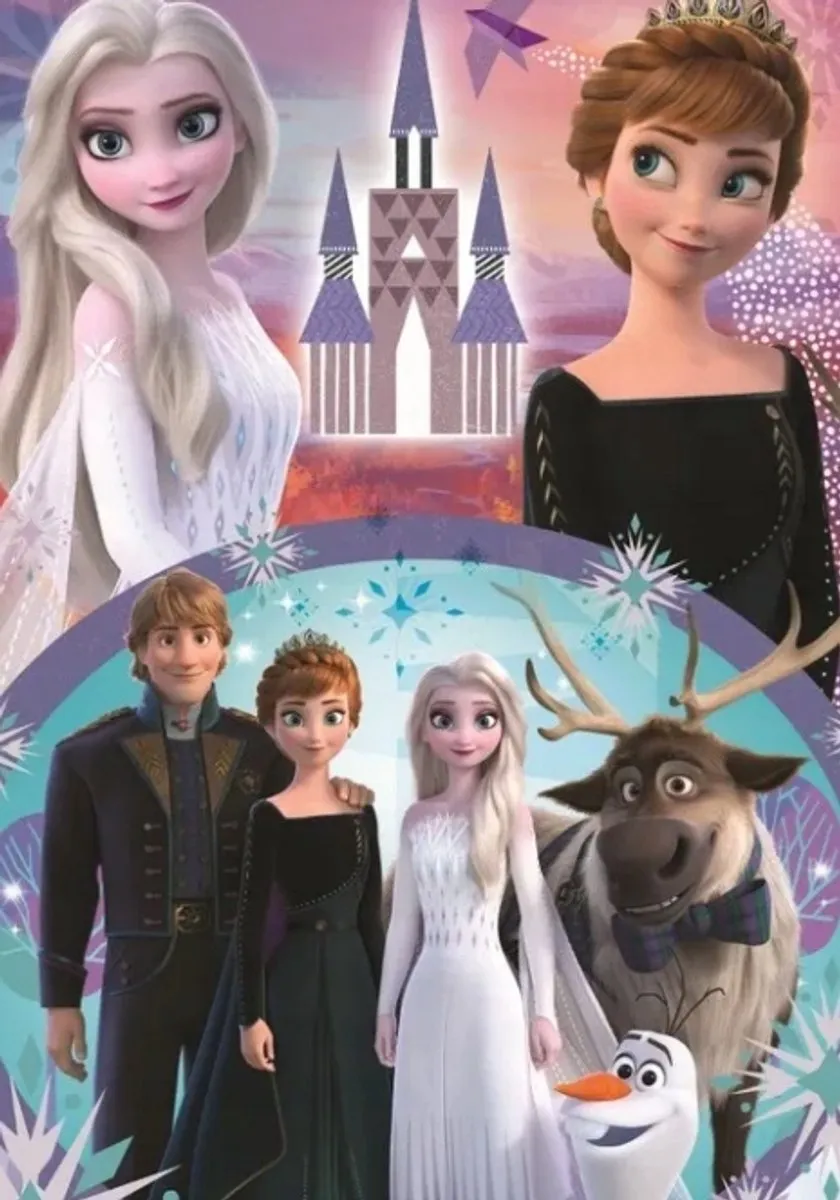 Trefl Disney Frozen Domino Memo Puzzelset - 112 Stuks