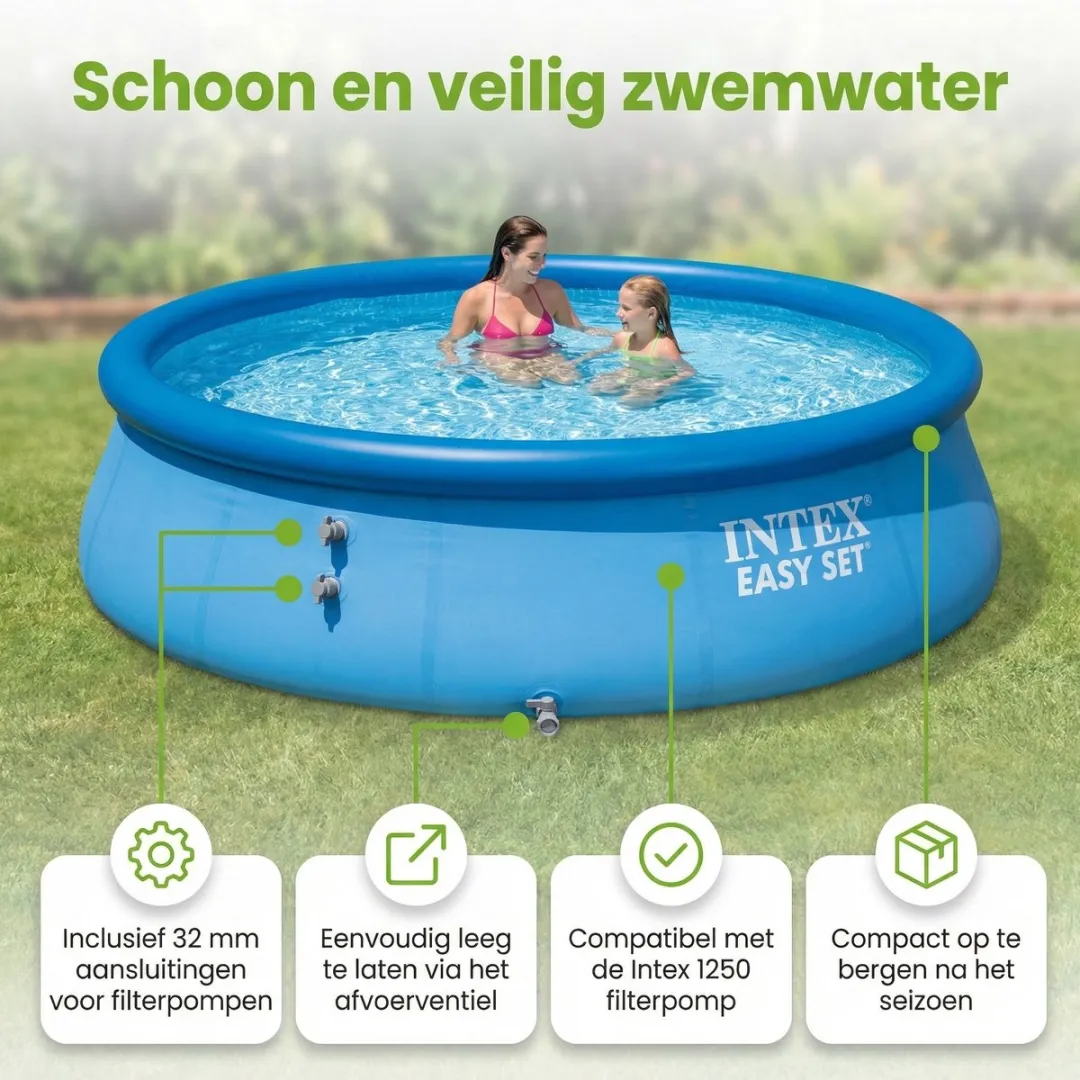 Intex Easy Set Rond Zwembad 244cm - Blauw - 7-delig