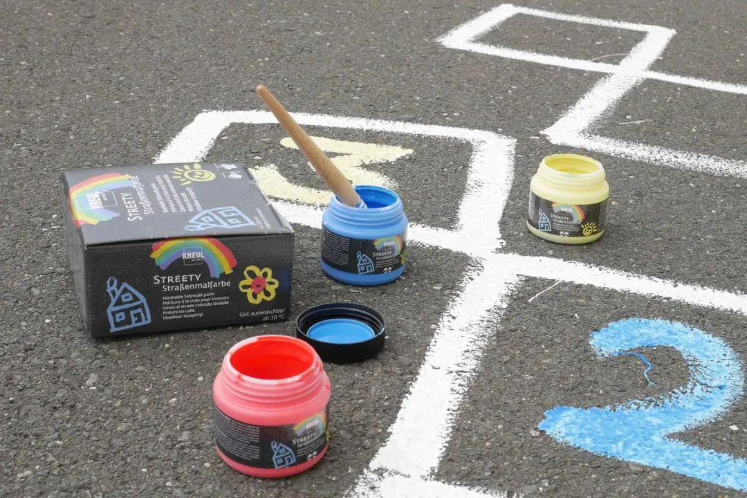 Creativ Company Kreul Streety Sidewalk Stoepverf Set KR43100 - 4x120ml Multicolor