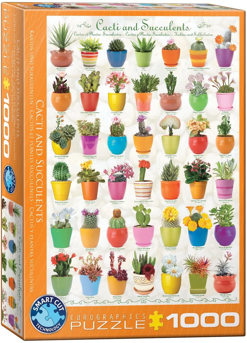 Eurographics Cacti & Succulents Puzzel 1000 Stuks - Multicolor