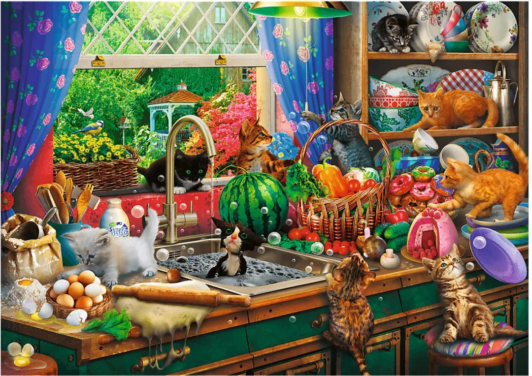 Trefl Tea Time Troublemaker Kittens Legpuzzel 1000 Stuks - 31510839