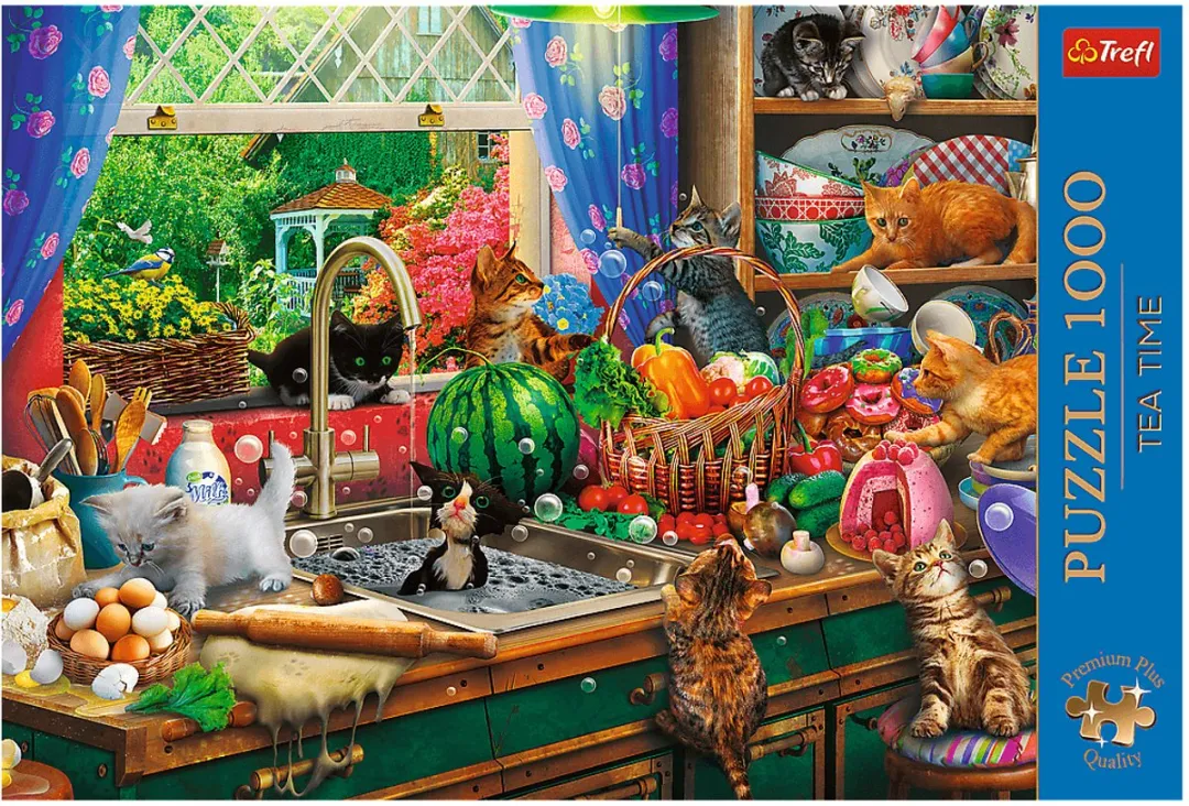 Trefl Tea Time Troublemaker Kittens Legpuzzel 1000 Stuks - 31510839