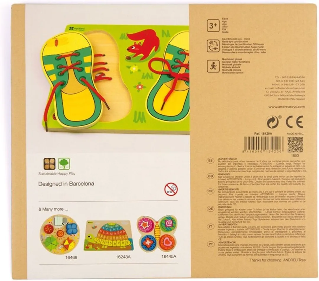 Andreu Toys Schoenveter Strikken - Multikleur