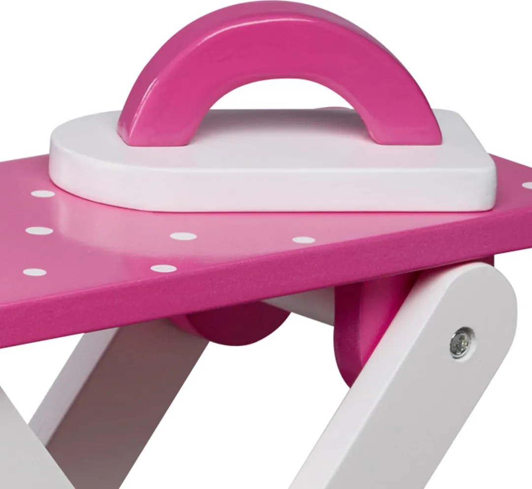 Teamson Kids Strijkplank TD-12684A - 18" Poppen - Roze/Polka Dot