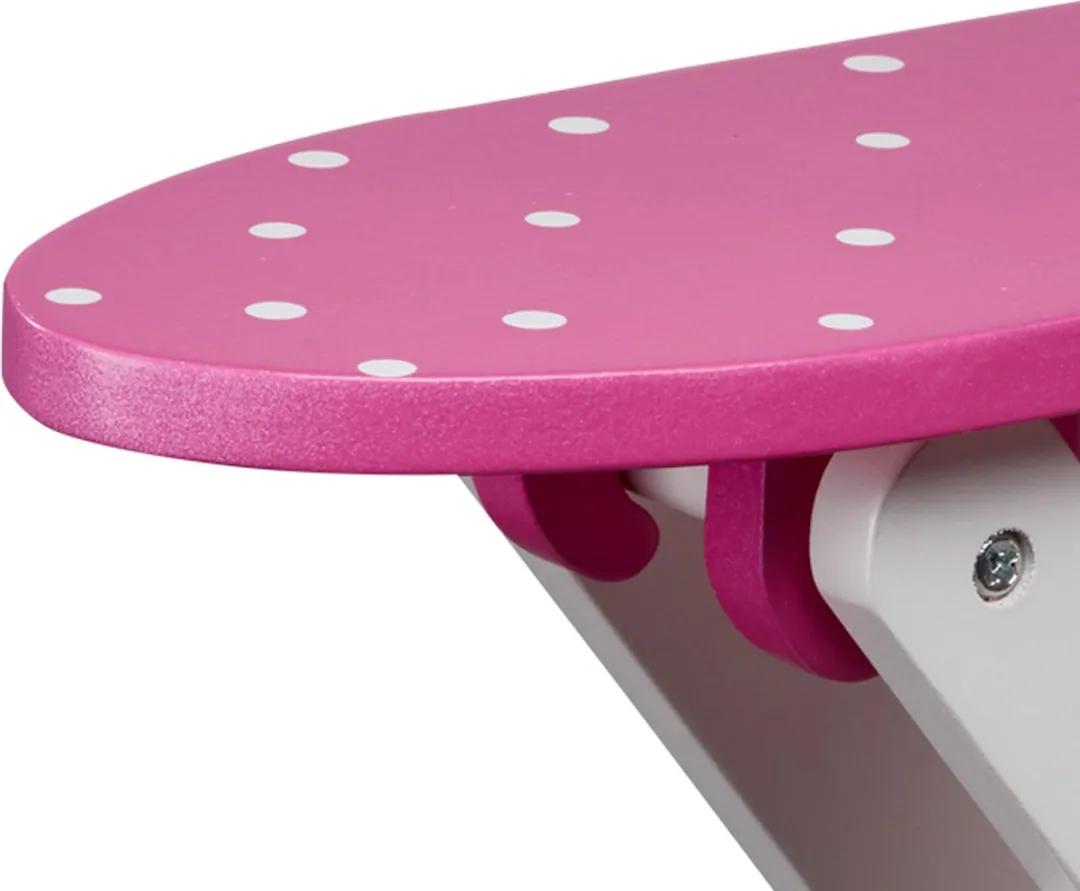 Teamson Kids Strijkplank TD-12684A - 18" Poppen - Roze/Polka Dot