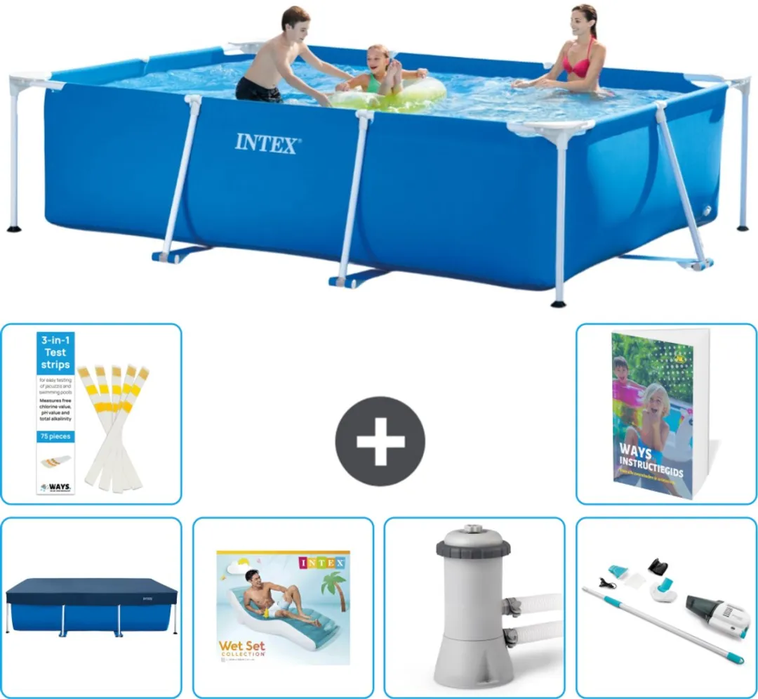 Intex Rechthoekig Frame Zwembad 300x200x75cm Blauw