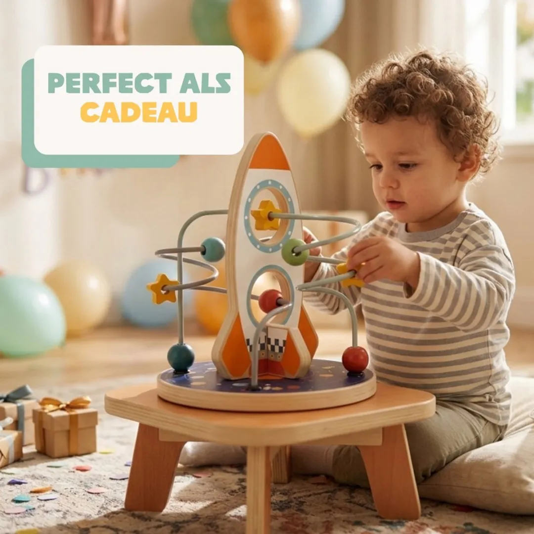 Tooky Toy Activiteitenpaneel Ruimtethema - Meerkleurig - afbeelding 6 van 6