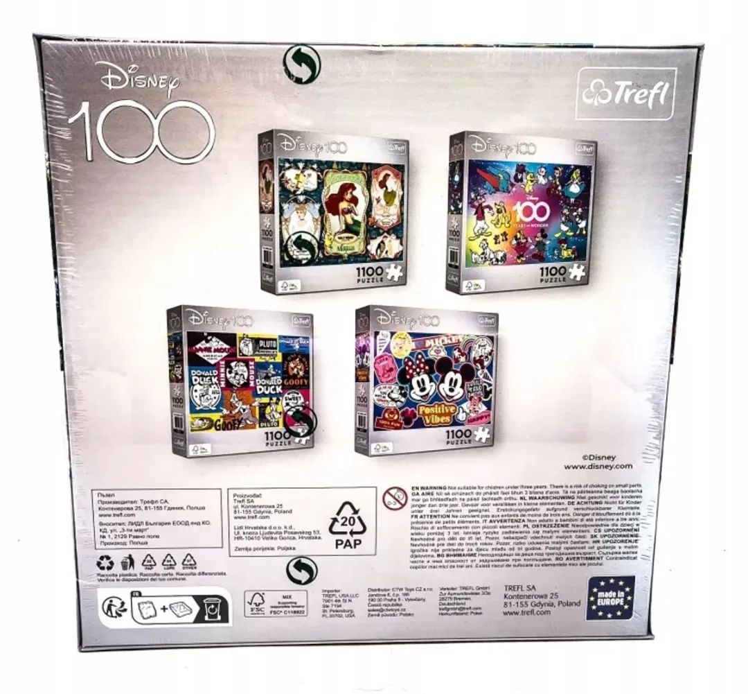 Trefl Disney 100 Years of Wonder Zeemeerminpuzzel 1100 Stuks