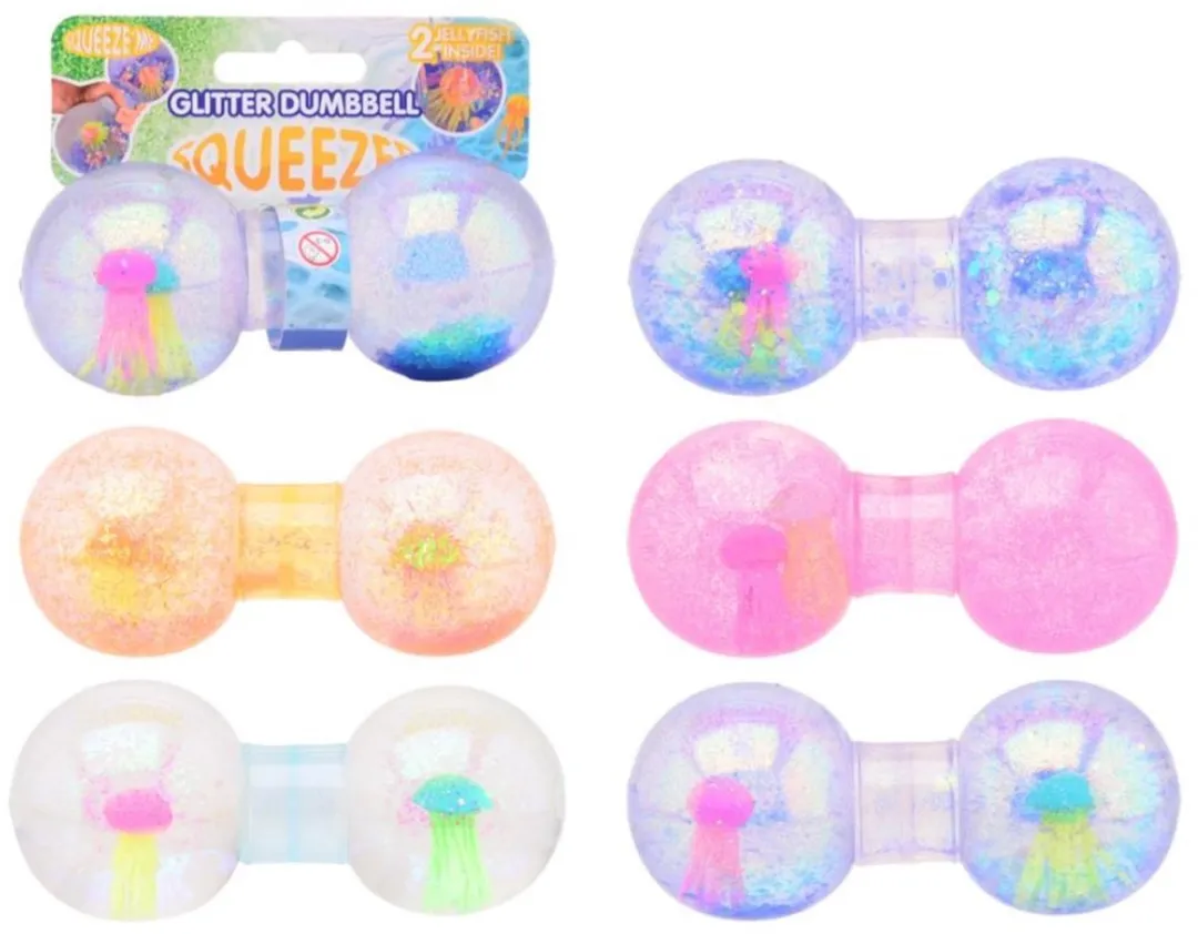 Johntoy Glitter Squeeze Dumbell - Multi kleuren