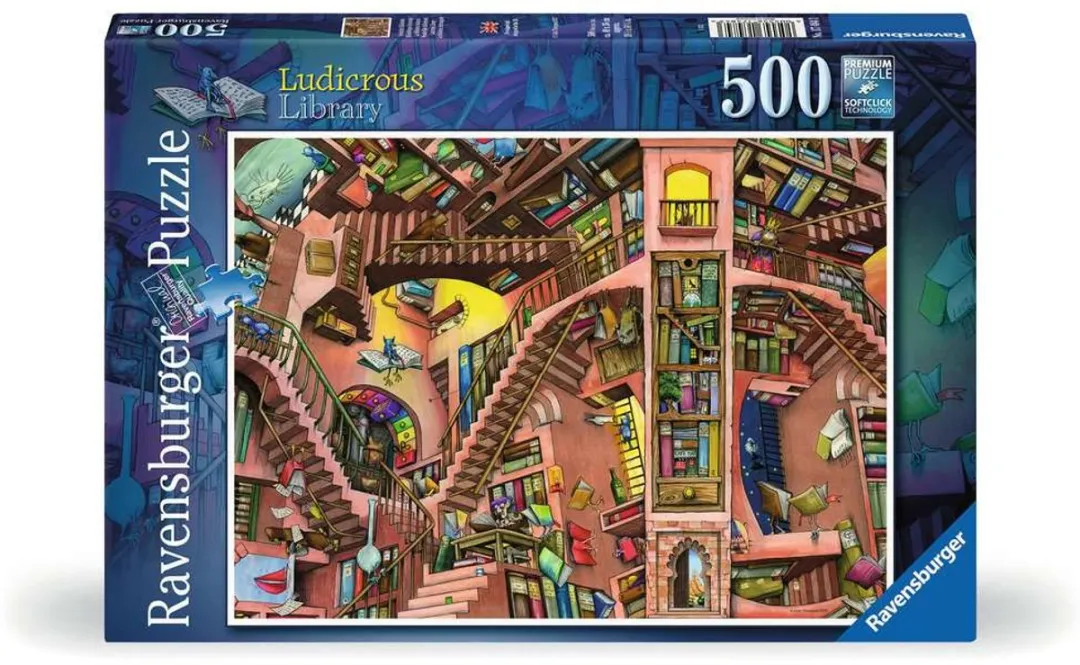 Ravensburger Die Verrückte Bibliothek Puzzel 500 Stuks