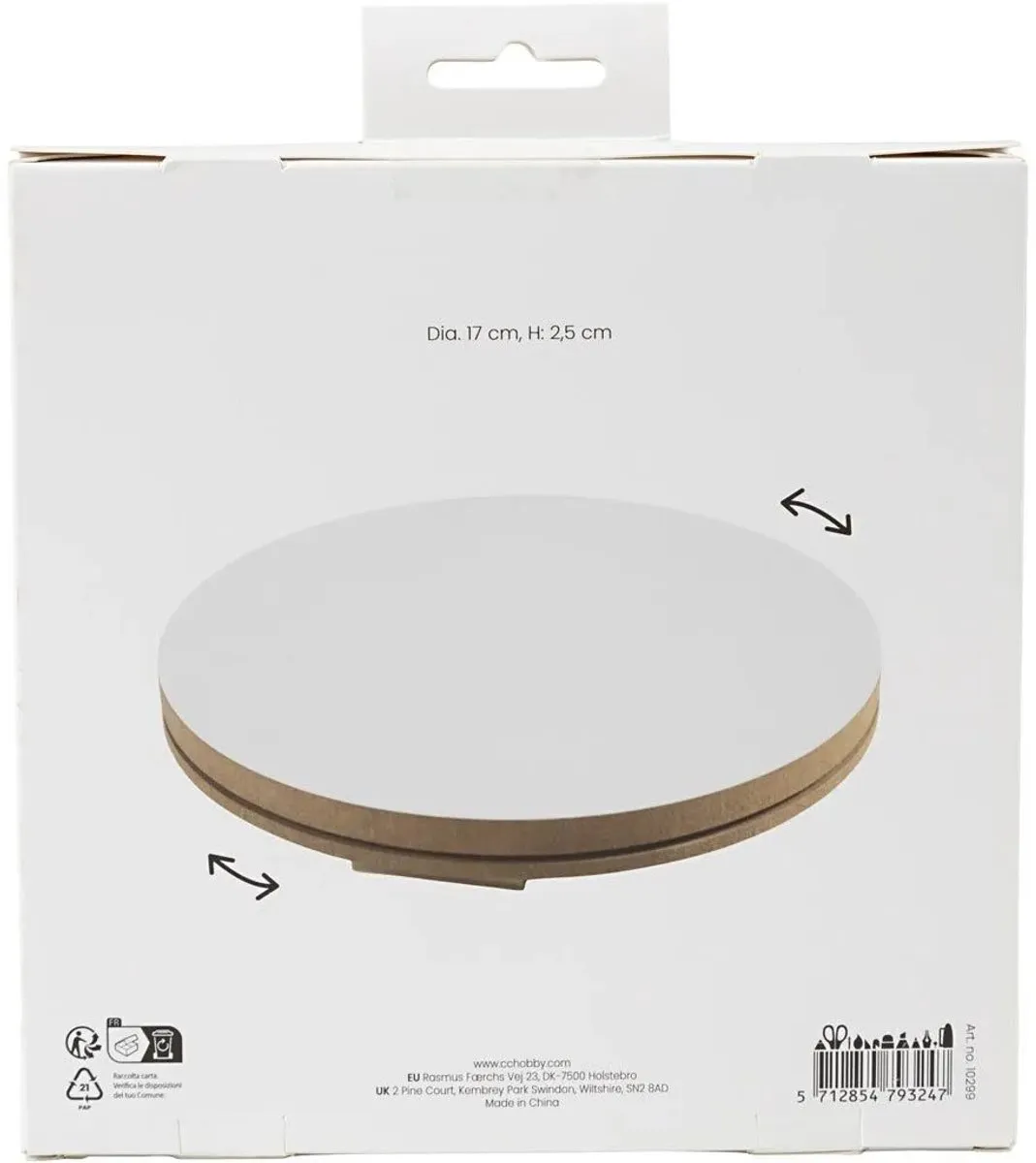 Creativ Company Draaiwiel - 2,5 cm H x 17 cm D - Multicolor