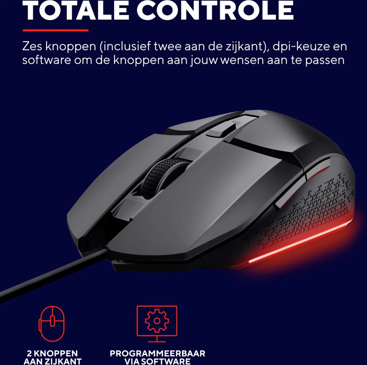 Trust GXT 109 Felox Gaming Muis 6400 DPI - Zwart