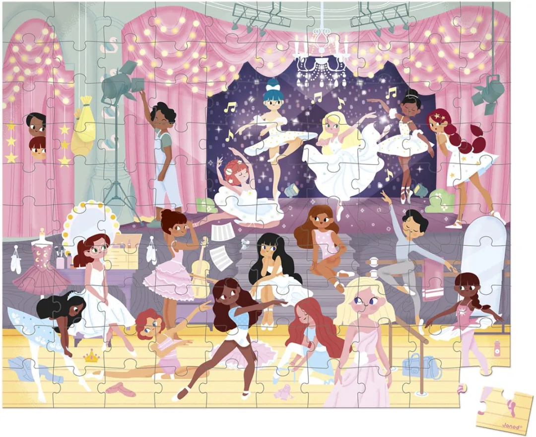 Janod Dansers Puzzel 100 Stuks - Multicolor