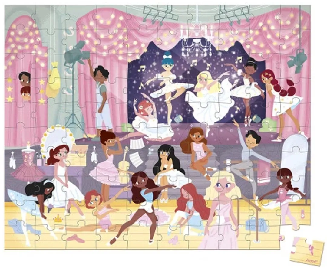 Janod Dansers Puzzel 100 Stuks - Multicolor