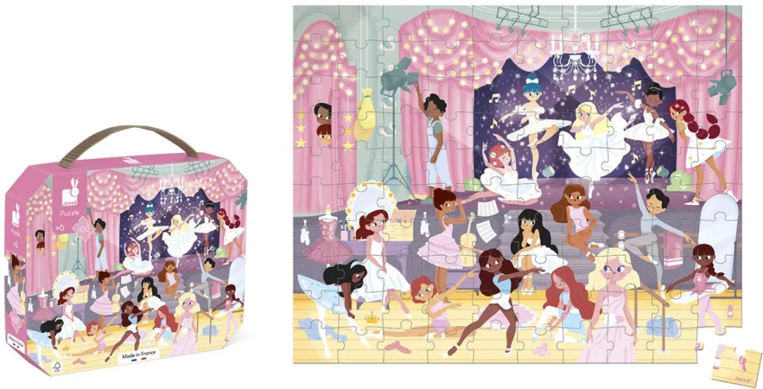 Janod Dansers Puzzel 100 Stuks - Multicolor