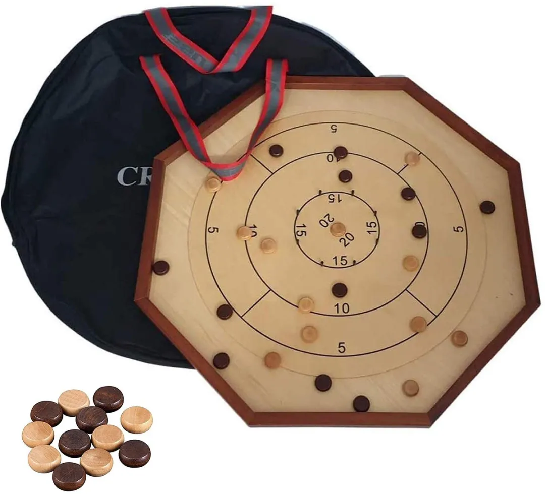 Ubergames Crokinole Bordspel Wedstrijdformaat 69x69cm
