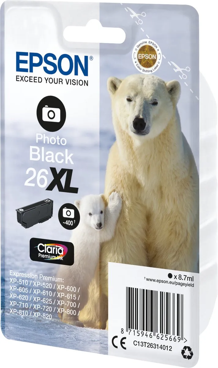 Epson C13T26314022 Inktcartridge Zwart