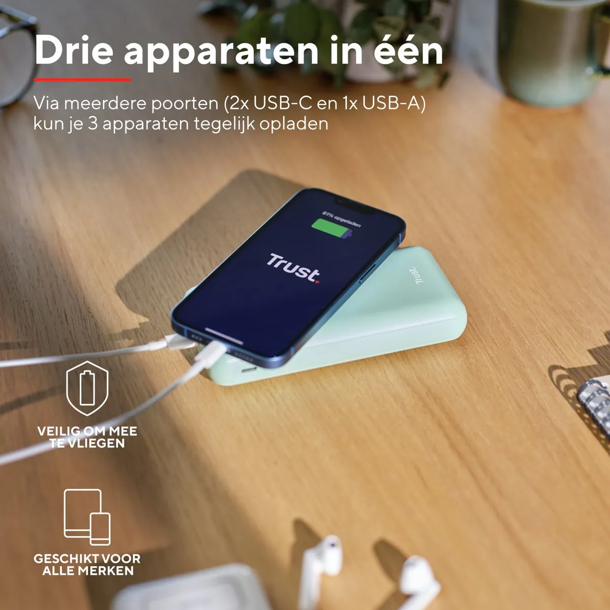 Trust Redoh 25035 Powerbank 20000mAh - 18W - Groen