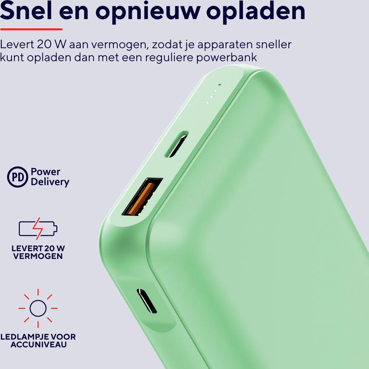 Trust Redoh 25035 Powerbank 20000mAh - 18W - Groen