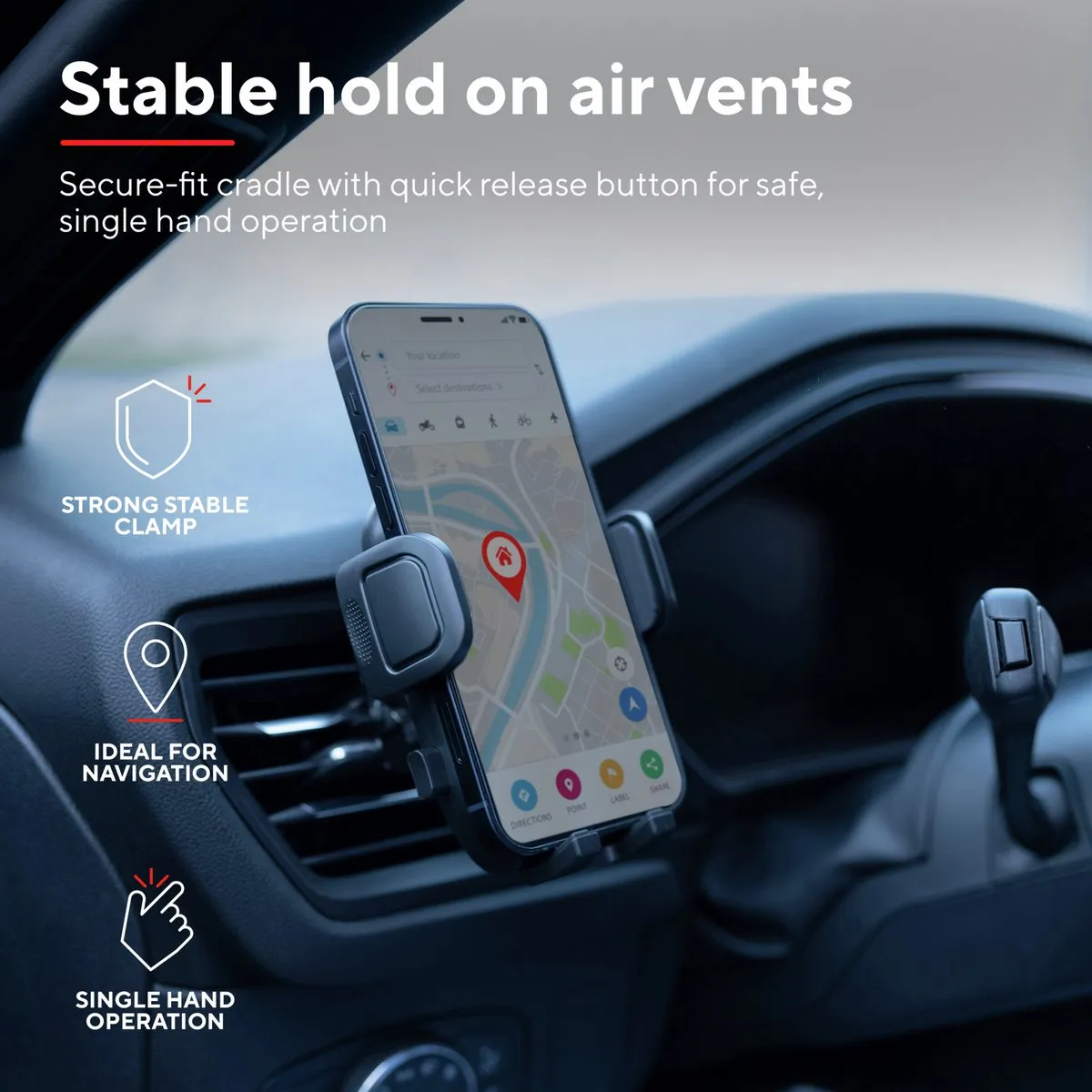 Trust Runo Auto Telefoonhouder - Zwart