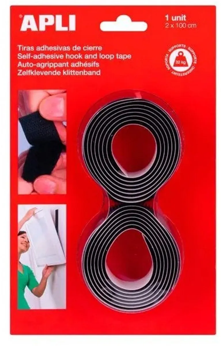 Apli Kids Klittenband Zwart