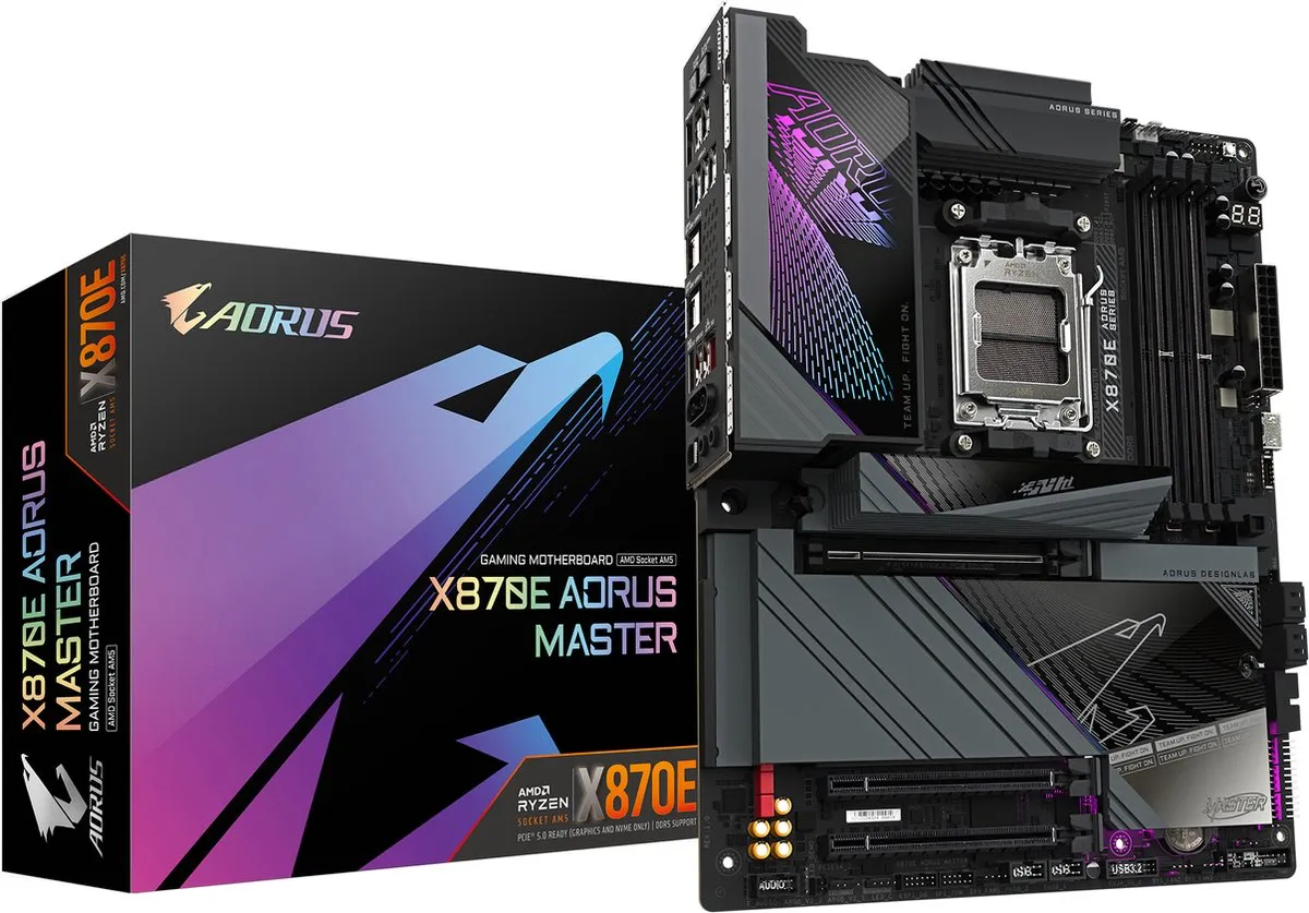 Gigabyte X870E AORUS MASTER Moederbord - AM5 - X870 - ATX