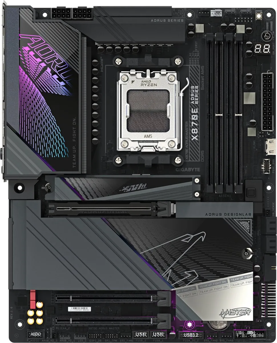 Gigabyte X870E AORUS MASTER Moederbord - AM5 - X870 - ATX